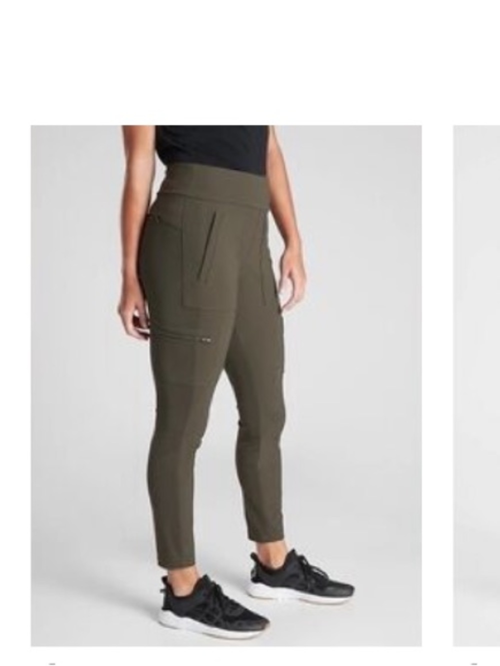 Athleta Highline Hybrid Cargo Pants Green Sz 6